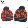 Children Winter Acrylic Jacquard Hat Snowflake Pattern